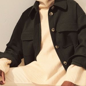 H&M jersey shirt jacket